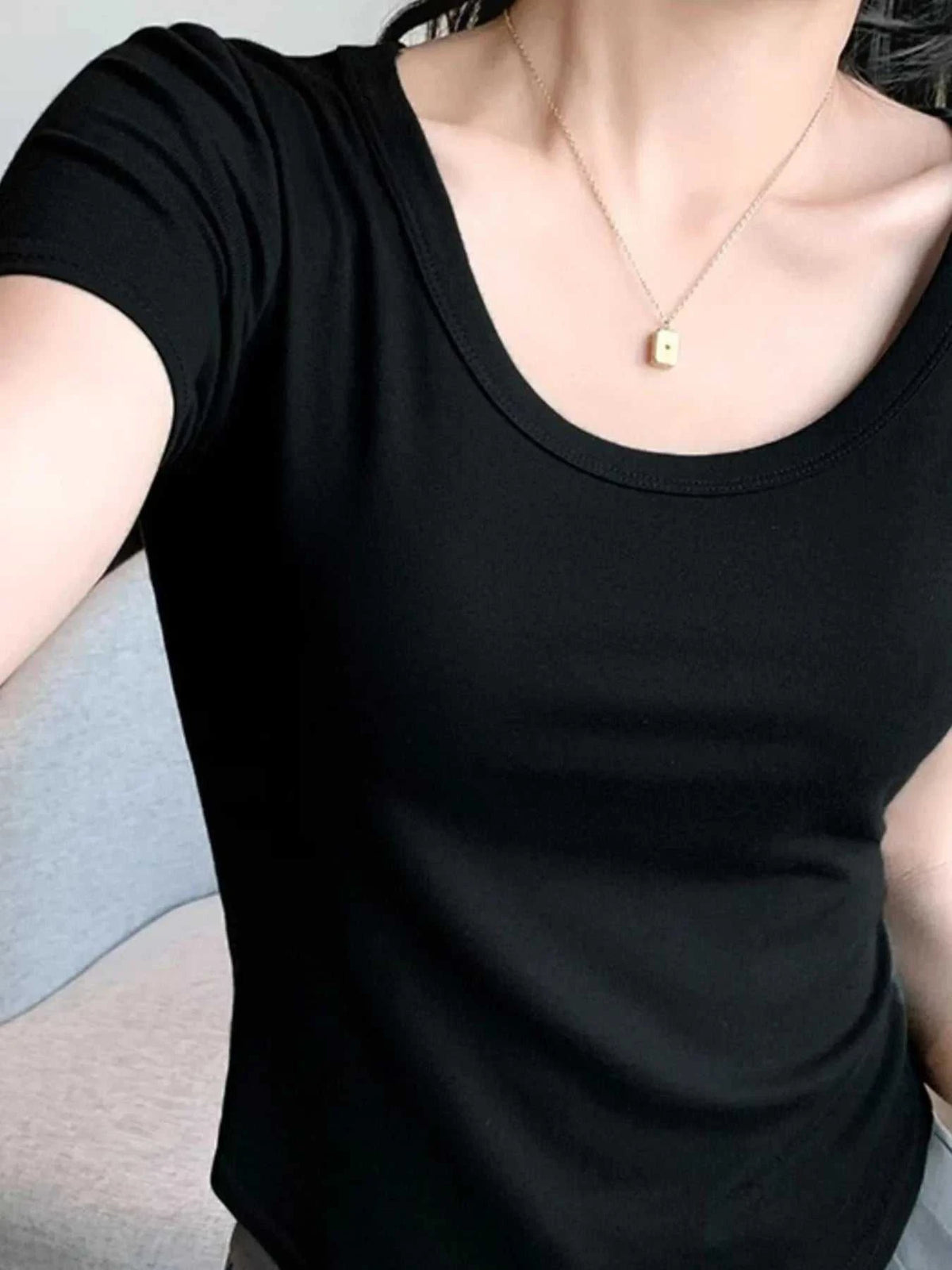 Plus Size Round Neck Short Sleeve T-Shirt 100100816232037 16 Affordable Fashion Under $100 Jerry's Apparel 