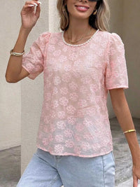 Floral Embroidered Pearl Trim Blouse 100100917125958 31 Affordable Fashion Under $100 Jerry's Apparel 
