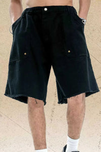 Men's Raw Hem Relaxed Fit Shorts 100400773862709 111 High-waisted Shorts Jerry's Apparel 