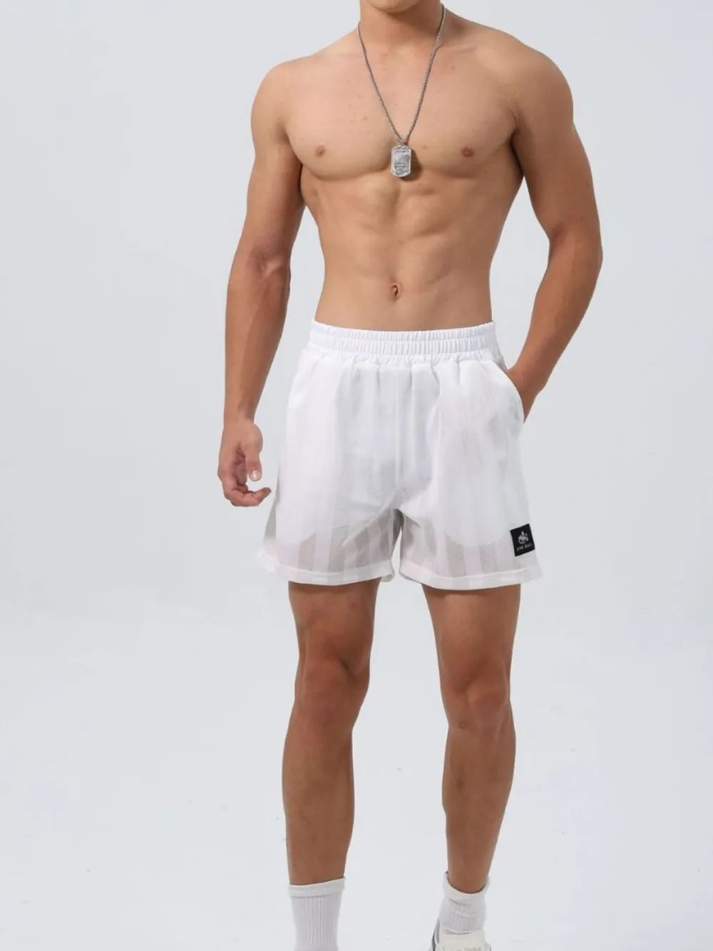 Men's Plus Size Elastic Waist Shorts