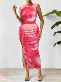 Honey Slit Round Neck Midi Tank Dress 100100998771132 32 Affordable Fashion Under $100 Jerry's Apparel 