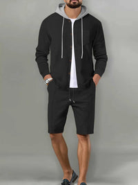 Men's Full Size Casual Hooded Button-Up Top and Shorts Set Plus Size 100400355175188 41 Affordable Fashion Under $100 Jerry's Apparel 