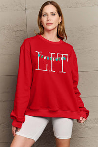 Full Size LIT Long Sleeve Sweatshirt