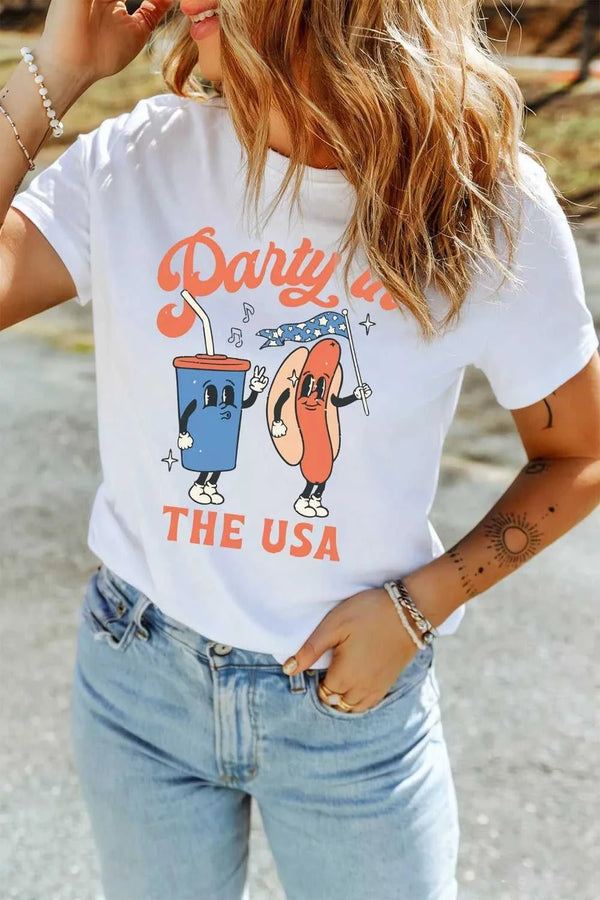 Party In The USA Patriotic Graphic Tee 100100134659354 30 Affordable Fashion Under $100 Jerry's Apparel 