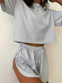 Printed Round Neck Tee and Shorts Set 100100695671655 31 Affordable Fashion Under $100 Jerry's Apparel 