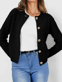 Textured Knit Button-Front Cardigan 100100626365347 44 Affordable Fashion Under $100 Jerry's Apparel 
