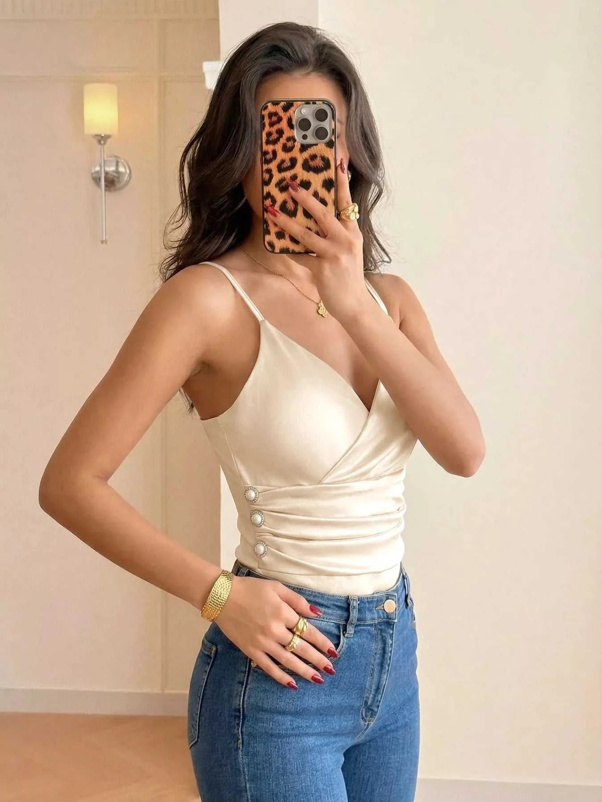 Ruched Spaghetti Strap Bodysuit 100100627858304 30 Affordable Fashion Under $100 Jerry's Apparel 