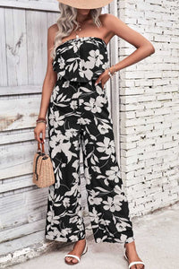 Perfee Floral Strapless Wide Leg Jumpsuit 100100508461158 33 Affordable Fashion Under $100 Jerry's Apparel 