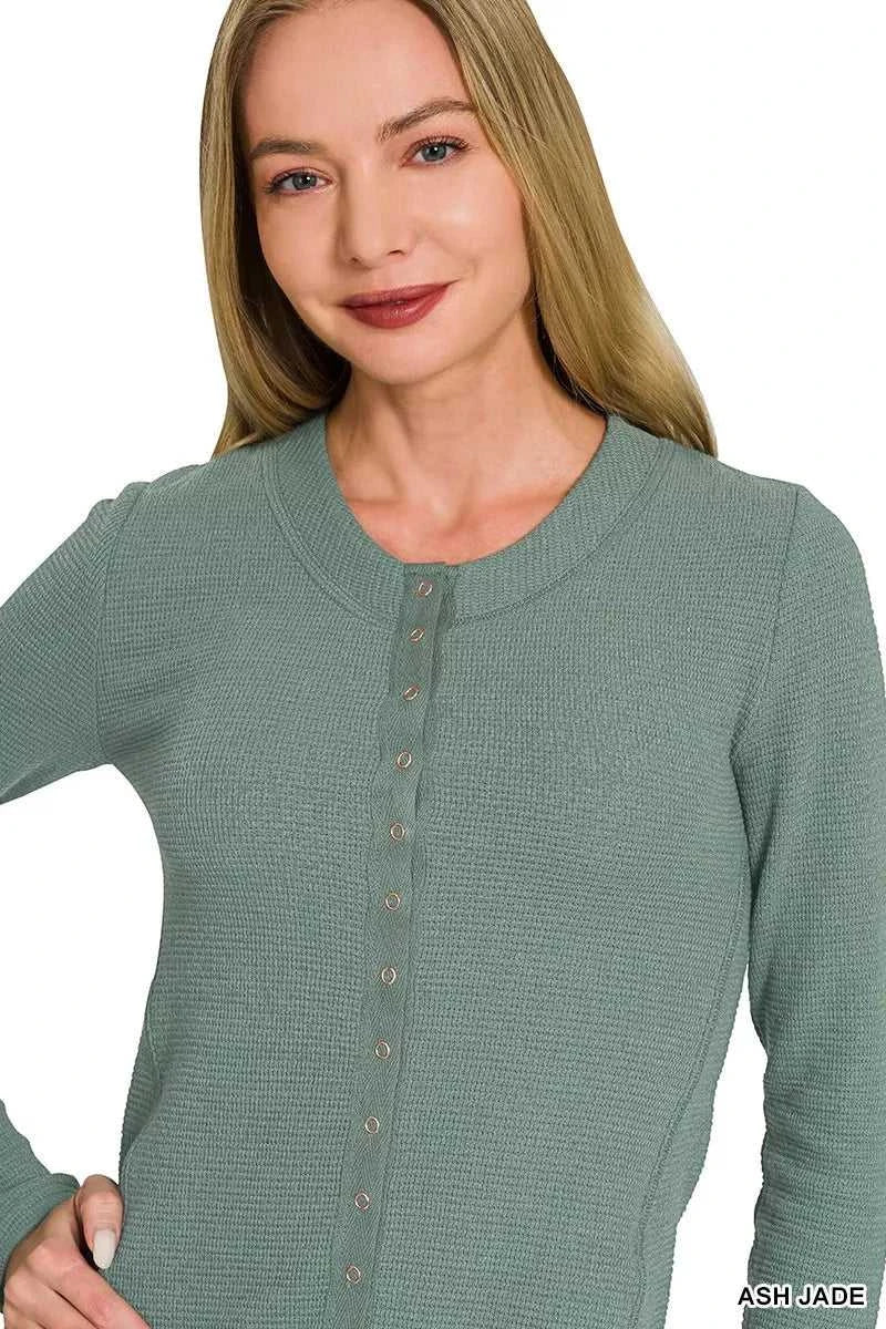 Zenana Double Knit Snap Button Shirts 100100148861032 28 Affordable Fashion Under $100 Jerry's Apparel 