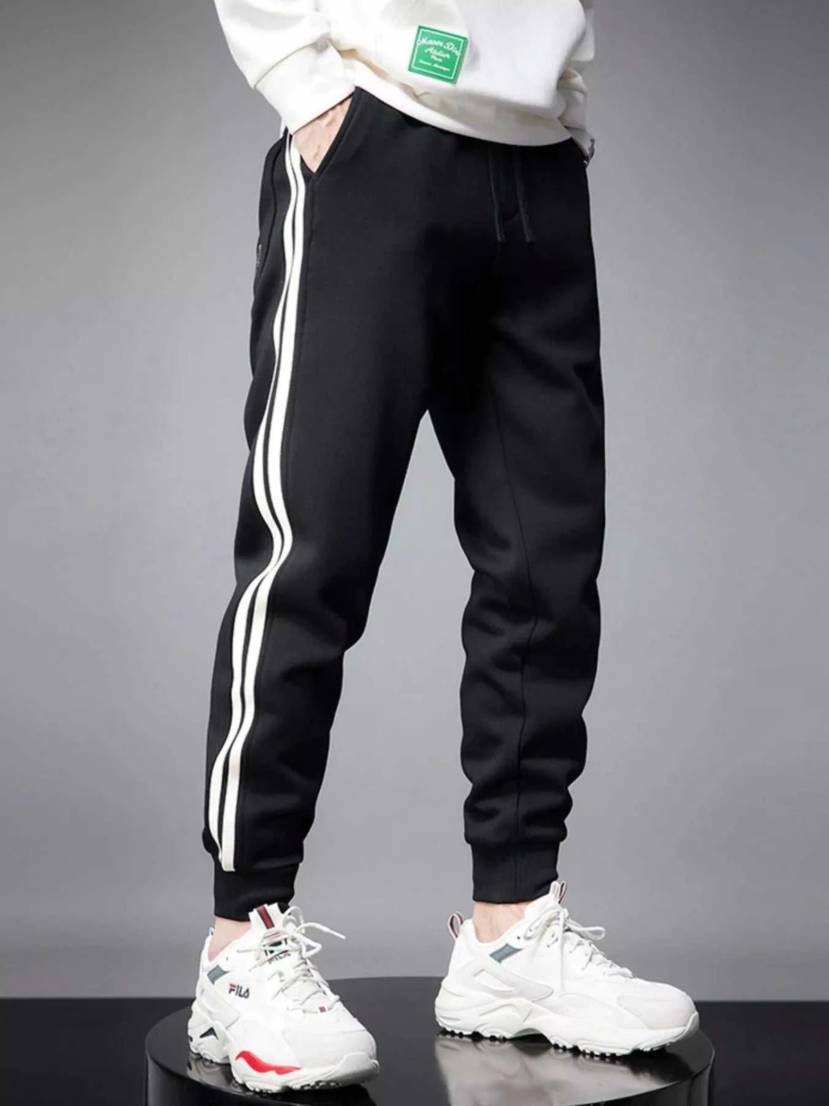 Men's Casual Striped Joggers 100400892376090 98 Affordable Fashion Under $100 Jerry's Apparel 
