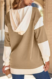 Color Block Knit Trim Drawstring Hoodie 100100872372432 62 Affordable Fashion Under $100 Jerry's Apparel 