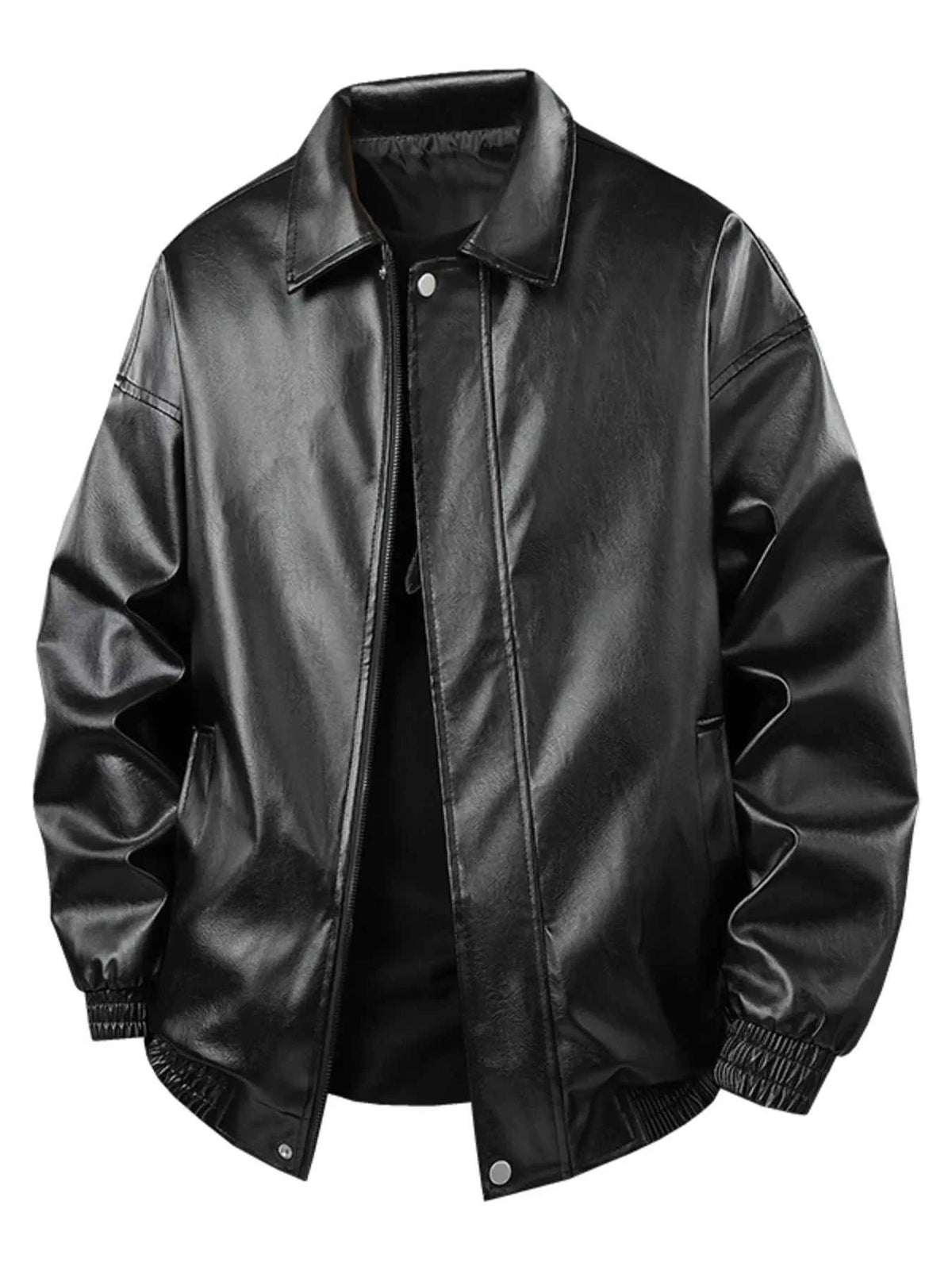 Men's Plus Size Zip Up Leather Jacket 100400606907381 74 Affordable Fashion Under $100 Jerry's Apparel 