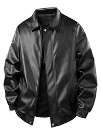 Men's Plus Size Zip Up Leather Jacket 100400606907381 74 Affordable Fashion Under $100 Jerry's Apparel 