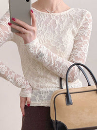 Lace Round Neck Long Sleeve Top 100100846416323 30 Affordable Fashion Under $100 Jerry's Apparel 