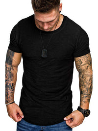 Men's Round Neck Slim Fit Casual T-Shirt 100400972198169 27 Affordable Fashion Under $100 Jerry's Apparel 