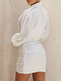 Deep V-Neck Ruched Asymmetrical Mini Dress 101001265190615 44 Affordable Fashion Under $100 Jerry's Apparel 
