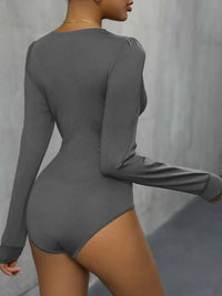 Perfee Lace Detail Plunge Long Sleeve Bodysuit 100100229596543 27 Affordable Fashion Under $100 Jerry's Apparel 