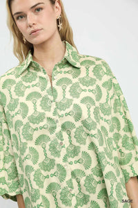 Umgee Printed Button Down Shirt 100100977401221 55 Affordable Fashion Under $100 Jerry's Apparel 