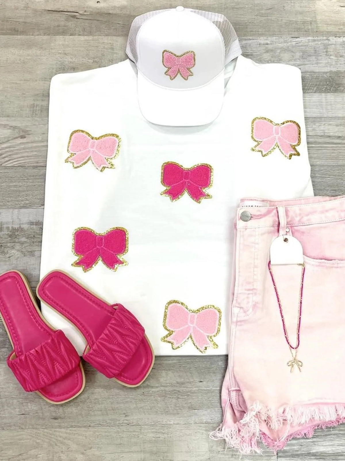 Bow Round Neck Casual T-Shirt