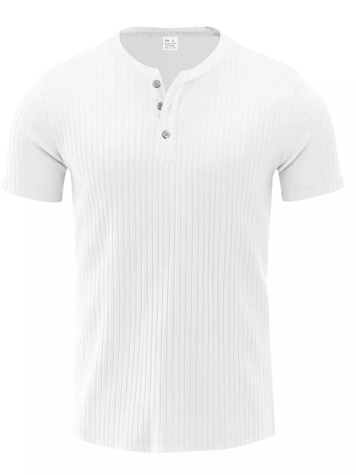 Men's Full Size Casual Ribbed Henley T-Shirt Plus Size 100400605279484 23 Affordable Fashion Under $100 Jerry's Apparel 
