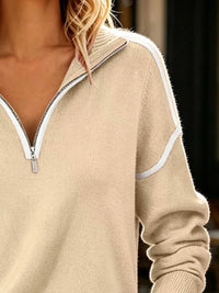 Quarter-Zip Dropped Shoulder Sweater 101002465040591 42 Affordable Fashion Under $100 Jerry's Apparel 