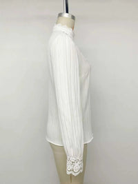 Lace Detail Long Sleeve Shirt 101001935889409 42 Affordable Fashion Under $100 Jerry's Apparel 