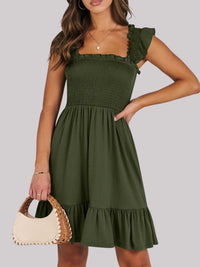 Smocked Ruffle Hem Mini Dress 100100088487178 33 Affordable Fashion Under $100 Jerry's Apparel 