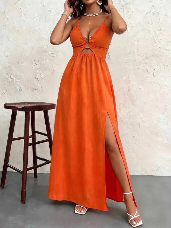 Cutout Front Slit Maxi Dress 100100093025501 39 Affordable Fashion Under $100 Jerry's Apparel 