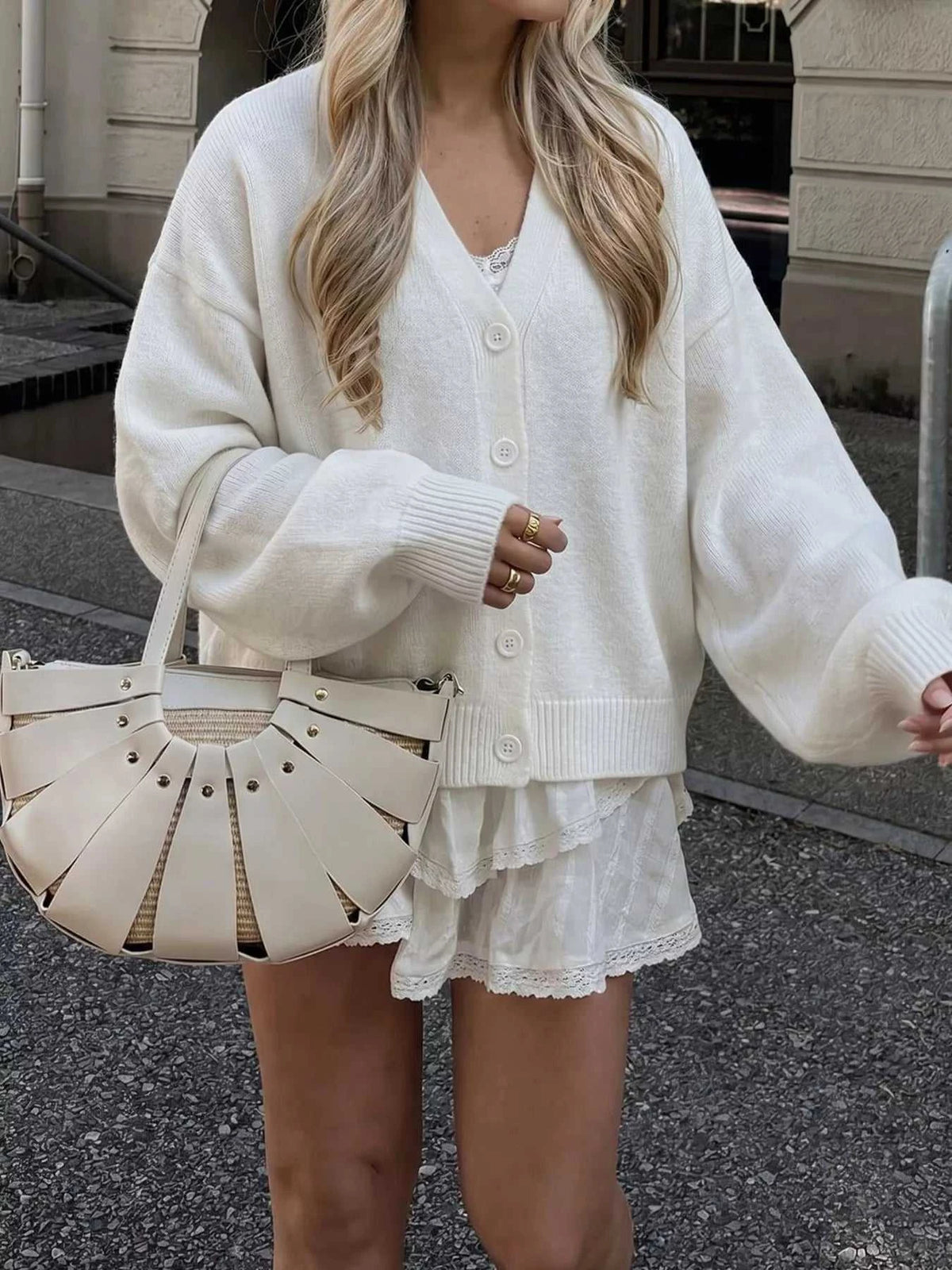 V-Neck Button-Down Knit Cardigan 101002865604352 55 Affordable Fashion Under $100 Jerry's Apparel 
