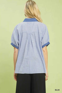 Umgee Contrast Trim Popover Stripe Top 100100248861142 47 Affordable Fashion Under $100 Jerry's Apparel 