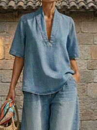 Full Size Half Sleeve Top and Wide Leg Pants Set Plus Size 100100993436564 63 Affordable Fashion Under $100 Jerry's Apparel 