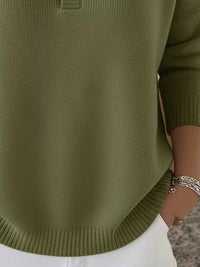 Full Size Button Detail Ribbed Knit Sweater Plus Size 101002670743081 41 Affordable Fashion Under $100 Jerry's Apparel 
