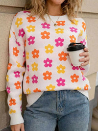 Floral Crew Neck Sweater 100100205302483 49 Gifts for Her Jerry's Apparel 