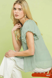 Umgee Crinkle Flutter Sleeve Peasant Top 100100554091171 51 Affordable Fashion Under $100 Jerry's Apparel 