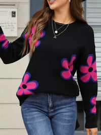 Floral Crew Neck Sweater 100100135232567 49 Affordable Fashion Under $100 Jerry's Apparel 