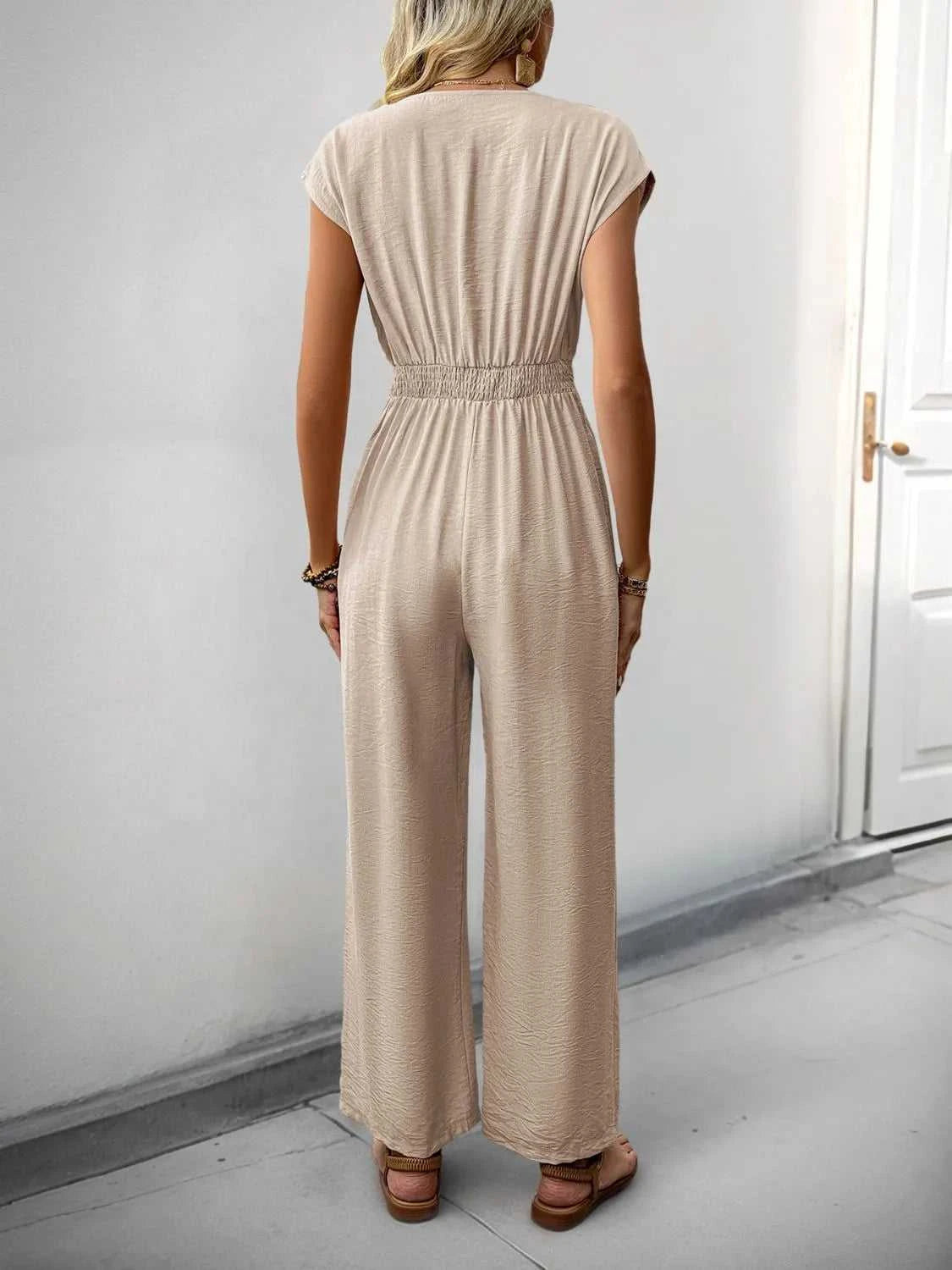 V-Neck Wide Leg Jumpsuit 100100018701016 32 Affordable Fashion Under $100 Jerry's Apparel 