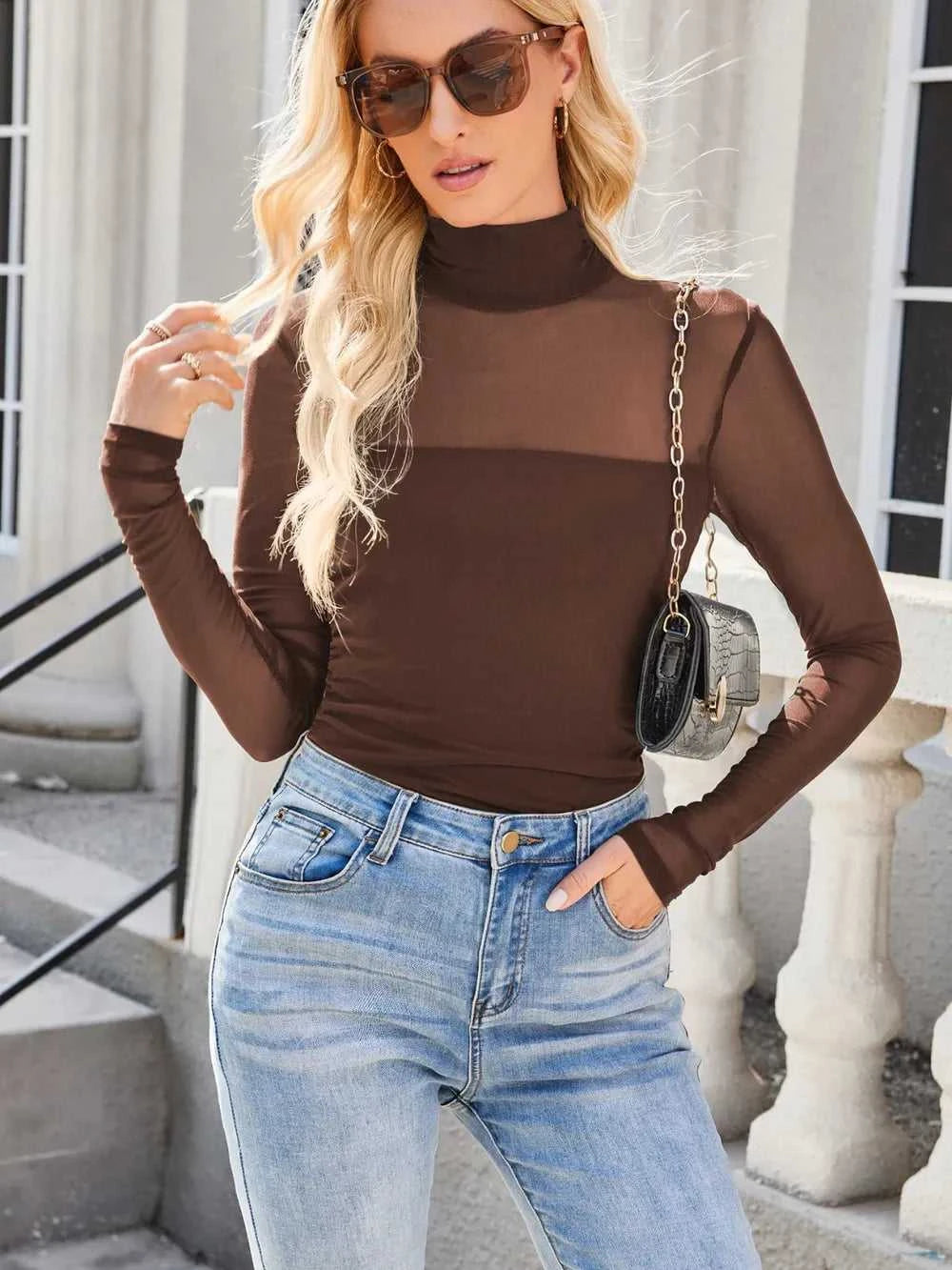 Lovelet Mock Neck Long Sleeve Top 100100702645890 33 Affordable Fashion Under $100 Jerry's Apparel 