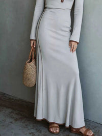 Full Size Contrast Trim Zip-Up Long Sleeve Knit Maxi Dress Plus Size 101002329716993 50 Affordable Fashion Under $100 Jerry's Apparel 