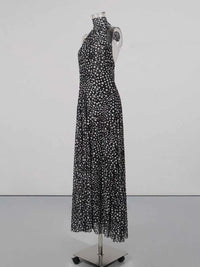 Halter Neck Polka Dot Maxi Dress 100100990656579 68 Affordable Fashion Under $100 Jerry's Apparel 