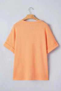 Textured Waffle Knit V-Neck T-Shirt 100100332511740 29 Affordable Fashion Under $100 Jerry's Apparel 