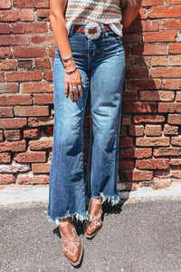 High Waist Frayed Hem Flare Jeans 100100364484186 71 Affordable Fashion Under $100 Jerry's Apparel 