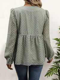 Perfee Peplum Round Neck Long Sleeve Blouse 100100572641009 39 Affordable Fashion Under $100 Jerry's Apparel 