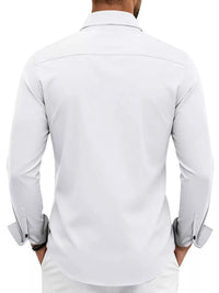 Men's Full Size Slim Fit Contrast Trim Shirt Plus Size 104001791906006 38 Affordable Fashion Under $100 Jerry's Apparel 