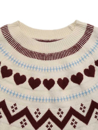 Heart-Patterned Crew Neck Sweater 101002546333255 55 Affordable Fashion Under $100 Jerry's Apparel 