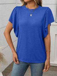 Round Neck Flutter Sleeve T-Shirt 100100468281947 23 Affordable Fashion Under $100 Jerry's Apparel 