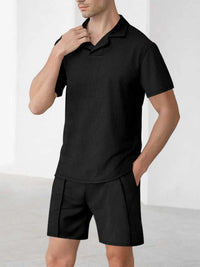 Men's Full Size Short Sleeve Top and Shorts Matching Set Plus Size 100400785786313 42 Affordable Fashion Under $100 Jerry's Apparel 