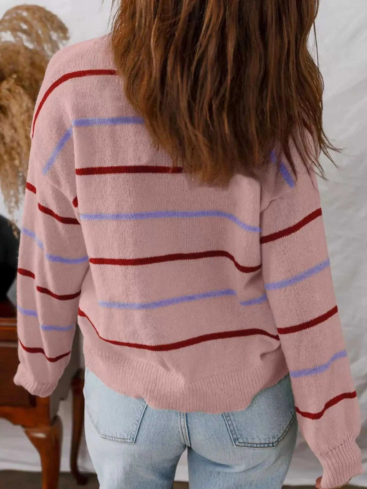 Striped Knit Round Neck Sweater 100100196271842 34 Affordable Fashion Under $100 Jerry's Apparel 