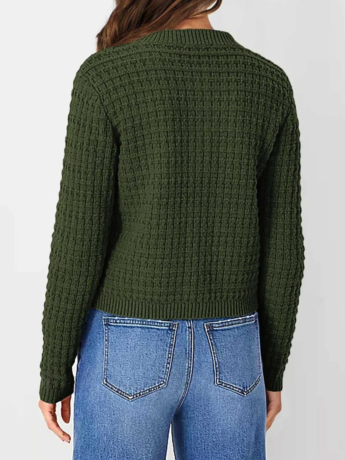 Textured Knit Button-Front Cardigan 100100626365347 44 Affordable Fashion Under $100 Jerry's Apparel 