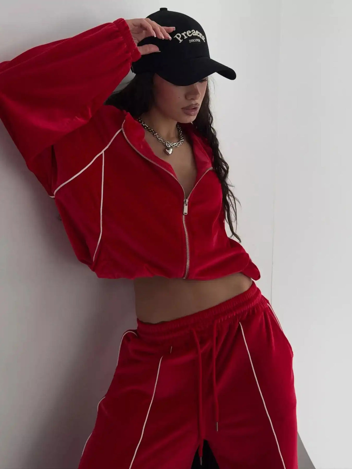 Zip Up Long Sleeve Top and Pants Set 100100041239879 73 Affordable Fashion Under $100 Jerry's Apparel 