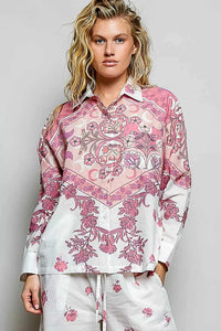 POL Printed Floral Button Down Shirt 100100985961993 64 Affordable Fashion Under $100 Jerry's Apparel 